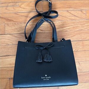 Kate Spade Black Satchel with Tassels